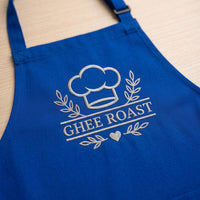 Custom Logo Embroidered Apron, Personalized Name Cooking Apron, Branded Staff Uniform, Custom Business Apron, Branded Kitchen Gift