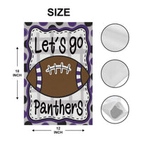Personalized Team Mascot Football Garden Flag, 12x18 Double Sided Outdoor Decor, Game Day Yard Flag, Custom School Spirit, Sports Gift
