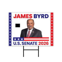James Byrd For Wyoming Senate 2026 Yard Sign, Corrugated Plastic Senate Elections, Race Red White & Blue Yard Sign with Metal H-Stake