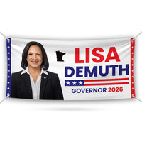Lisa Demuth For Minnesota U.S. Governor Banner Sign, 13 oz Waterproof US Governor Election 2026 Vinyl Banner With Metal Grommets
