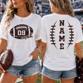 Personalized Football Mom Shirt, Custom Team Name and Number Tee, Football T-Shirt, Game Day Spirit Wear, Sports Mom Gift, Front Back