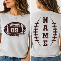 Personalized Football Mom Shirt, Custom Team Name and Number Tee, Football T-Shirt, Game Day Spirit Wear, Sports Mom Gift, Front Back