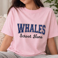Personalized Glitter School Mascot Shirt, Custom Team Name Tee, Real HTV Glitter School Spirit Top, Game Day Fan Shirt, Custom Team Gift
