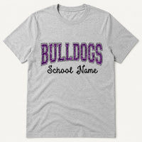 Personalized Glitter School Mascot Shirt, Custom Team Name Tee, Real HTV Glitter School Spirit Top, Game Day Fan Shirt, Custom Team Gift