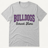 Personalized Glitter School Mascot Shirt, Custom Team Name Tee, Real HTV Glitter School Spirit Top, Game Day Fan Shirt, Custom Team Gift