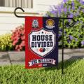 Personalized House Divided Garden Flag, 12x18 Double Sided Outdoor Decor, Team Rivalry Yard Flag, Football Family Decor, Rivalry Gift