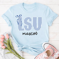Personalized School Spirit Shirt, Custom Team Mascot Tee, Striped Varsity Initial Shirt, Back to School Game Day Outfit, Custom Team Gift