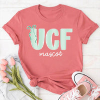 Personalized School Spirit Shirt, Custom Team Mascot Tee, Striped Varsity Initial Shirt, Back to School Game Day Outfit, Custom Team Gift
