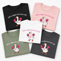 Breast Cancer Goose Shirt, Funny Cancer Warrior Tee, Chemotherapy Support T-Shirt, Pink Ribbon Awareness Apparel, Get Well Soon Gift