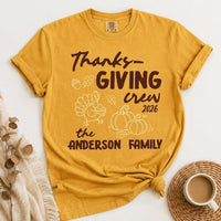 Personalized Family Thanksgiving Shirt, Custom Matching Cousin Crew Tee, Friendsgiving Dinner Shirt, Turkey Day Group Outfit, Cousin Gift