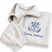 Personalized PharmD Embroidered Quarter Zip Sweatshirt, Custom Rx Top, Professional Daily Top, Pharmacy Tech, Professional Graduation Gift