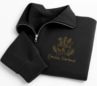 Personalized PharmD Embroidered Quarter Zip Sweatshirt, Custom Rx Top, Professional Daily Top, Pharmacy Tech, Professional Graduation Gift