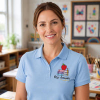 Custom Embroidered Polo Shirt for Teachers and Staff, Personalized Polo Shirts for Teacher Gift, Back to School, Teacher Appreciation