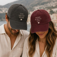 Personalized Couple Embroidered Hat, Custom Mr and Mrs Matching Caps, Honeymoon Travel Cap, Newlywed Gift for Couples, Honeymoon Gift