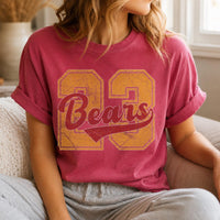 Personalized School Mascot Shirt, Custom Team Name Tee, Vintage Varsity Number Spirit Shirt, Game Day Fan Apparel, Custom Team Gift