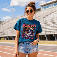 Personalized School Mascot Spirit Shirt, Custom Team Name Tee, Cool Neon Sunglasses Graphic, Game Day Fan Outfit, Gift for Athlete