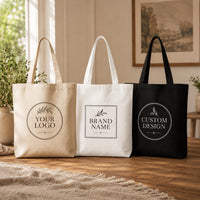 Custom Logo Tote Bag, Personalized Small Business Canvas Tote, Branded Company Shopping Bag, Reusable Grocery Tote, Reusable Bag Gift