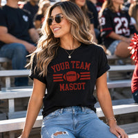 Personalized Football Mom and Dad Shirt, Custom Team Mascot Tee, Player Name Number Game Day Spirit Wear, Custom Team Gift, Front Back Print