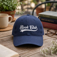 Book Club Embroidered Hat, Book Lover Reading Group Baseball Cap, Low Profile Dad Hat, Literary Reader Birthday Gift, Everyday Cap Gift