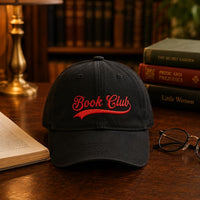 Book Club Embroidered Hat, Book Lover Reading Group Baseball Cap, Low Profile Dad Hat, Literary Reader Birthday Gift, Everyday Cap Gift