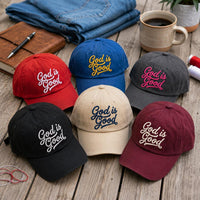 God is Good Personalized Embroidered Hat, Custom Christian Faith Cap, Low Profile Dad Hat, Religious Gift for Her, Personalized Gift