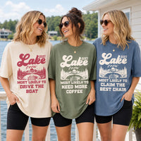 Custom Lake Crew Shirts, Funny Most Likely Trip Tees, Matching Family Vacation Shirts, Bachelorette Weekend Outfit, Girls Trip Gift