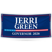 Jerri Green For Tennessee U.S. Governor Banner Sign, 13 oz Waterproof US Governor Election 2026 Vinyl Banner With Metal Grommets