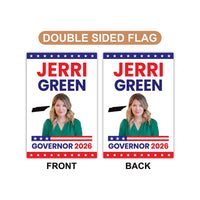 Jerri Green For Tennessee Governor 2026 Garden Flag, Double Sided, 2026 Governor Flag, Elections Flag, Race Red White & Blue Flag