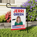 Jerri Green For Tennessee Governor 2026 Garden Flag, Double Sided, 2026 Governor Flag, Elections Flag, Race Red White & Blue Flag