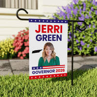 Jerri Green For Tennessee Governor 2026 Garden Flag, Double Sided, 2026 Governor Flag, Elections Flag, Race Red White & Blue Flag