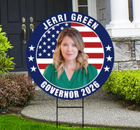 Jerri Green For Tennessee Governor 2026 Yard Sign, Corrugated Governor Elections Race Red White & Blue Yard Sign with Metal H-Stake
