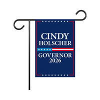 Cindy Holscher For Kansas Governor 2026 Garden Flag, Double Sided, 2026 Governor Flag, Elections Flag, Race Red White & Blue Flag