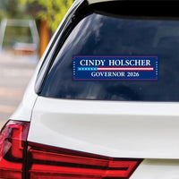 Cindy Holscher For Kansas Governor 2026 Vinyl Sticker, Vote Cindy Holscher Decal, Kansas Governor Elections 2026 Bumper Sticker, 10" x 3"