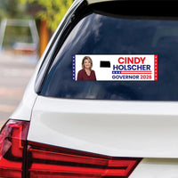 Cindy Holscher For Kansas Governor 2026 Vinyl Sticker, Vote Cindy Holscher Decal, Kansas Governor Elections 2026 Bumper Sticker, 10" x 3"