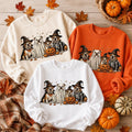 Halloween English Bulldog Sweatshirt, Spooky Dog Crewneck, Ghost Witch Bulldog Shirt, Pumpkin Pet Lover Outfit, Halloween Gift for Dog Mom