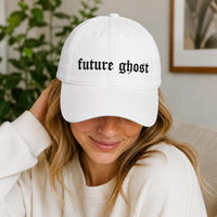 Future Ghost Embroidered Hat, Gothic Quote Baseball Cap, Low Profile Dad Hat, Alternative Gothic Streetwear Gift, Everyday Cap Gift