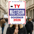 Ty Masterson For Kansas Governor 2026 Election Sign, Republicans Party, Political Campaign Sign, Governor Election 2026 Race Poster Sign