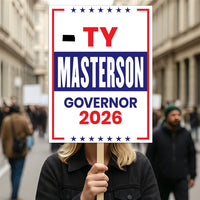 Ty Masterson For Kansas Governor 2026 Election Sign, Republicans Party, Political Campaign Sign, Governor Election 2026 Race Poster Sign