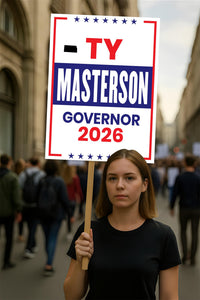Ty Masterson For Kansas Governor 2026 Election Sign, Republicans Party, Political Campaign Sign, Governor Election 2026 Race Poster Sign