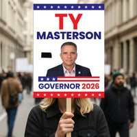 Ty Masterson For Kansas Governor 2026 Election Sign, Republicans Party, Political Campaign Sign, Governor Election 2026 Race Poster Sign