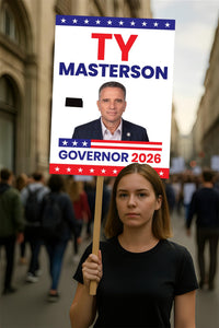 Ty Masterson For Kansas Governor 2026 Election Sign, Republicans Party, Political Campaign Sign, Governor Election 2026 Race Poster Sign