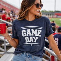 Custom Game Day Football Shirt, Varsity Football Season Tee, Retro Sports Fan Graphic Tee, Weekend Stadium Tailgate Outfit, Gift for Athlete