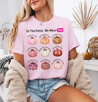 Oncology Nurse Breast Cancer Awareness Shirt, We Wear Pink Fall Pumpkin Tee, Hospital Shift Tee, Chemo Nurse Gift, Nurses Week Gift