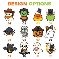 Personalized Halloween Canvas Tote Bag, Custom Name Trick or Treat Bag, Cute Spooky Character Cotton Tote, Novelty Tote Bag, Funny Gift