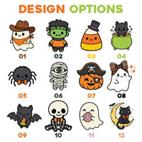 Personalized Halloween Canvas Tote Bag, Custom Name Trick or Treat Bag, Cute Spooky Character Cotton Tote, Novelty Tote Bag, Funny Gift
