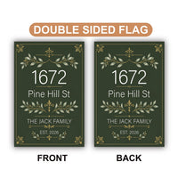 Personalized Address Garden Flag, 12x18 Double Sided Yard Flag, Custom Family Decor, House Number Outdoor Porch Sign, Housewarming Gift