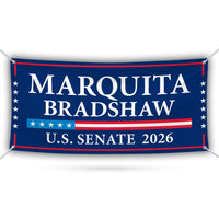 Marquita Bradshaw For Tennessee U.S. Senate Banner Sign, 13 oz Waterproof US Senate Election 2026, Vinyl Banner With Metal Grommets