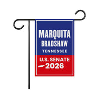 Marquita Bradshaw For Tennessee Senate 2026 Garden Flag, Double Sided, 2026 Senate Flag, Elections Flag, Race Red White & Blue Flag