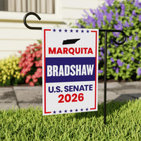 Marquita Bradshaw For Tennessee Senate 2026 Garden Flag, Double Sided, 2026 Senate Flag, Elections Flag, Race Red White & Blue Flag
