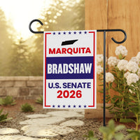 Marquita Bradshaw For Tennessee Senate 2026 Garden Flag, Double Sided, 2026 Senate Flag, Elections Flag, Race Red White & Blue Flag